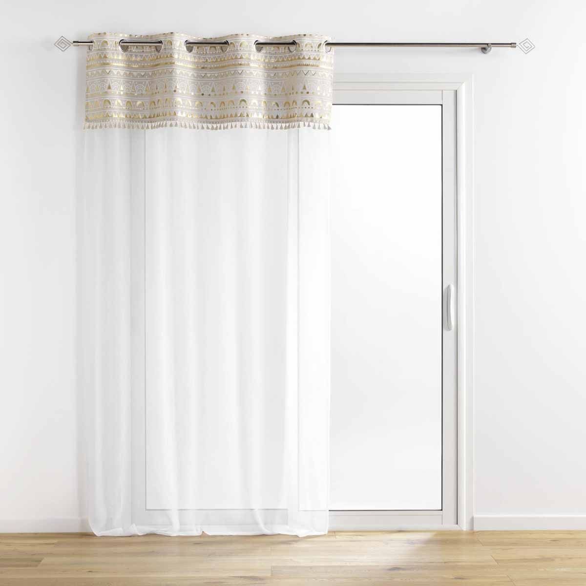 Rideau voilage or 140x240cm Sundore pour illuminer la chambre