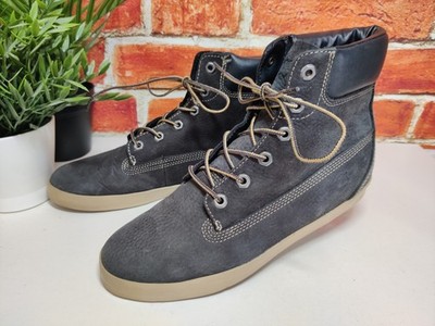 TIMBERLAND EARTHKEEPERS STIEFELETTEN UK 7,5 EU 41 SCHWARZ NUBUK SCHNÜRER DAMEN