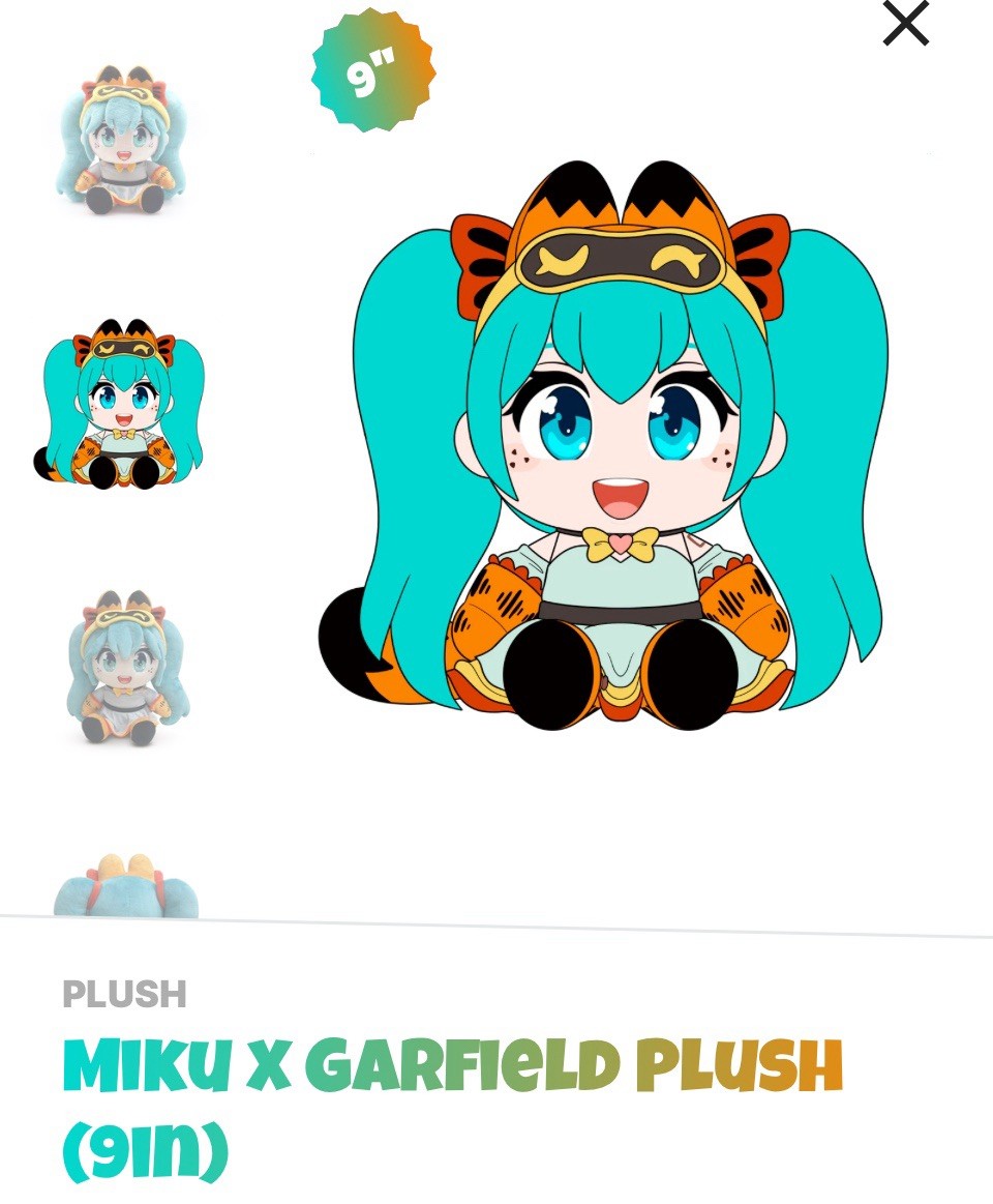 Youtooz * Miku X Garfield Plush (9in) * NEW * In Hand | eBay