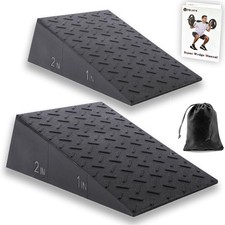 Squat Wedge Block for Heel Elevated Squat Weightlifting 2PCS Non-Slip Slant B...