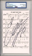 Alicia Keys SIGNED If I Ain't Got You Lyric Piano Sheet Music PSA DNA COA AUTO