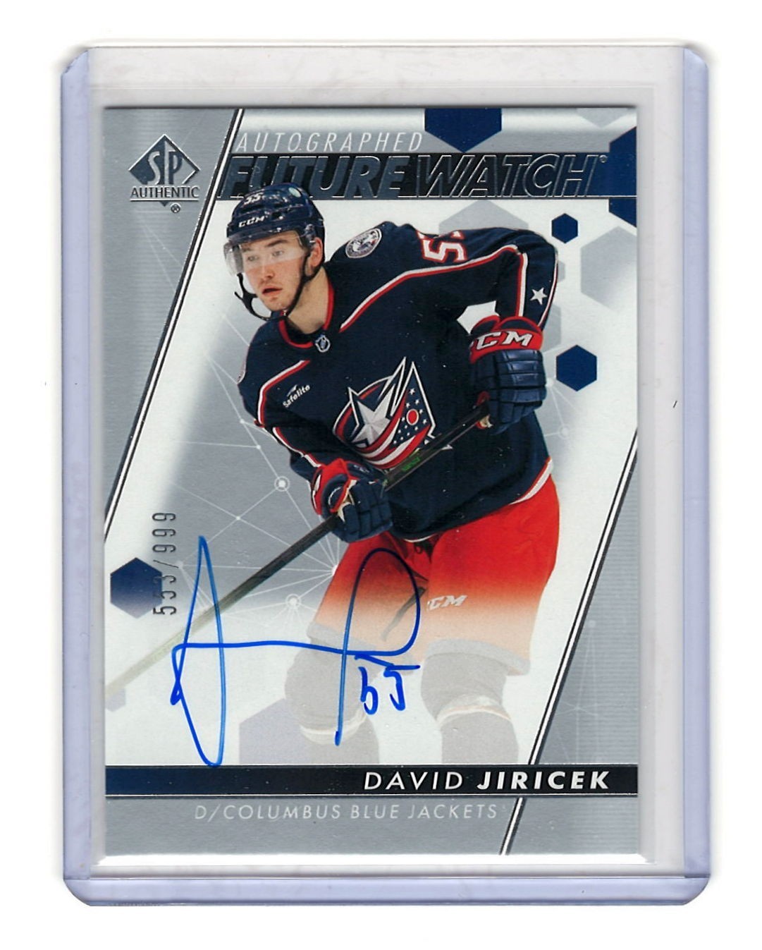 2022/23 SP Authentic Future Watch David Jiricek Rookie Card RC Auto /999