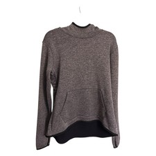 Nike Dri-FIT Hoodie Womens L Navy Blue Mock Neck Pullover Fleece Line