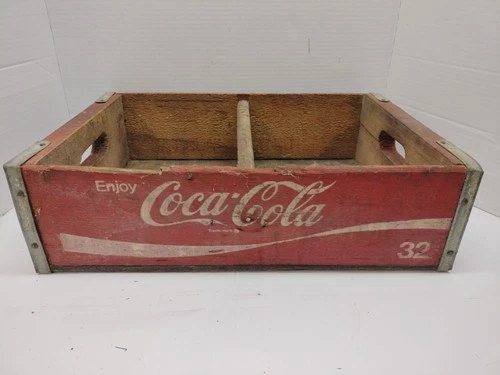 Coca Cola Wooden Crate Red Case Vintage Enjoy Coke Wood Tray