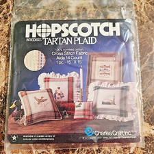 Hopscotch Tartan Plaid Cross Stitch Fabric Aida 1pc Charles Craft Inc. New