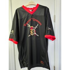 Disney Pirates of the Caribbean Captain Jack 03 Jersey Black Red Mesh XL