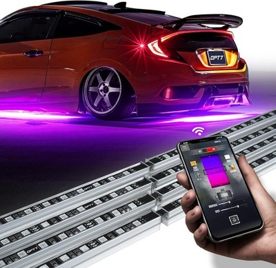 RGB LED Car Underglow Lights OPT7 Aura Pro App Controlled