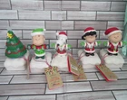 Hallmark Peanuts Gang Christmas Music Light Show Charlie Snoopy Set Of 5 Tested