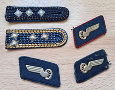 alte DDR Uniform Deutsche Reichsbahn Effekten Schulterstücke Kragenspiegel
