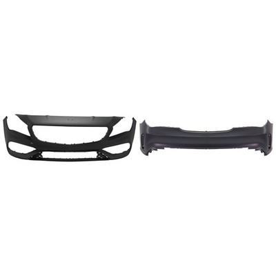 Front Rear Bumper Covers Set For 2017-2019 Mercedes CLA250 CLA45 AMG