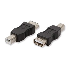 USB 2.0 Type A Female To USB B Print Male Adapter Converter Coupler 2 Pack New