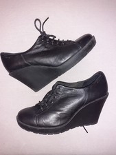 Vagabond Keilabsatz Schnür Pumps Gr. 40 (39) schwarz Wedges ankle boots