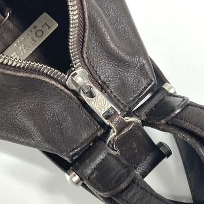 LOEWE Anagram logo Anton Bags Shoulder Bags Backpack Leather  display picture 1