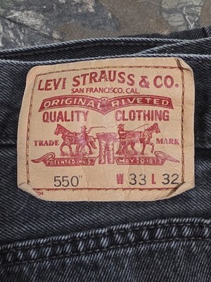 Vintage levi's jeans mens relaxed fit black cotton denim 80s-90s