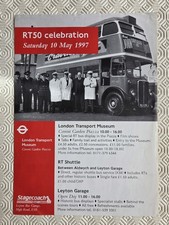 RT50 Celebration 1997 London Transport Museum Stagecoach East London Bus Poster