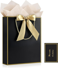 Medium Mothers Day Gift Bag with Ribbon and Greeting Card 2 Tissue Papers, Mothe