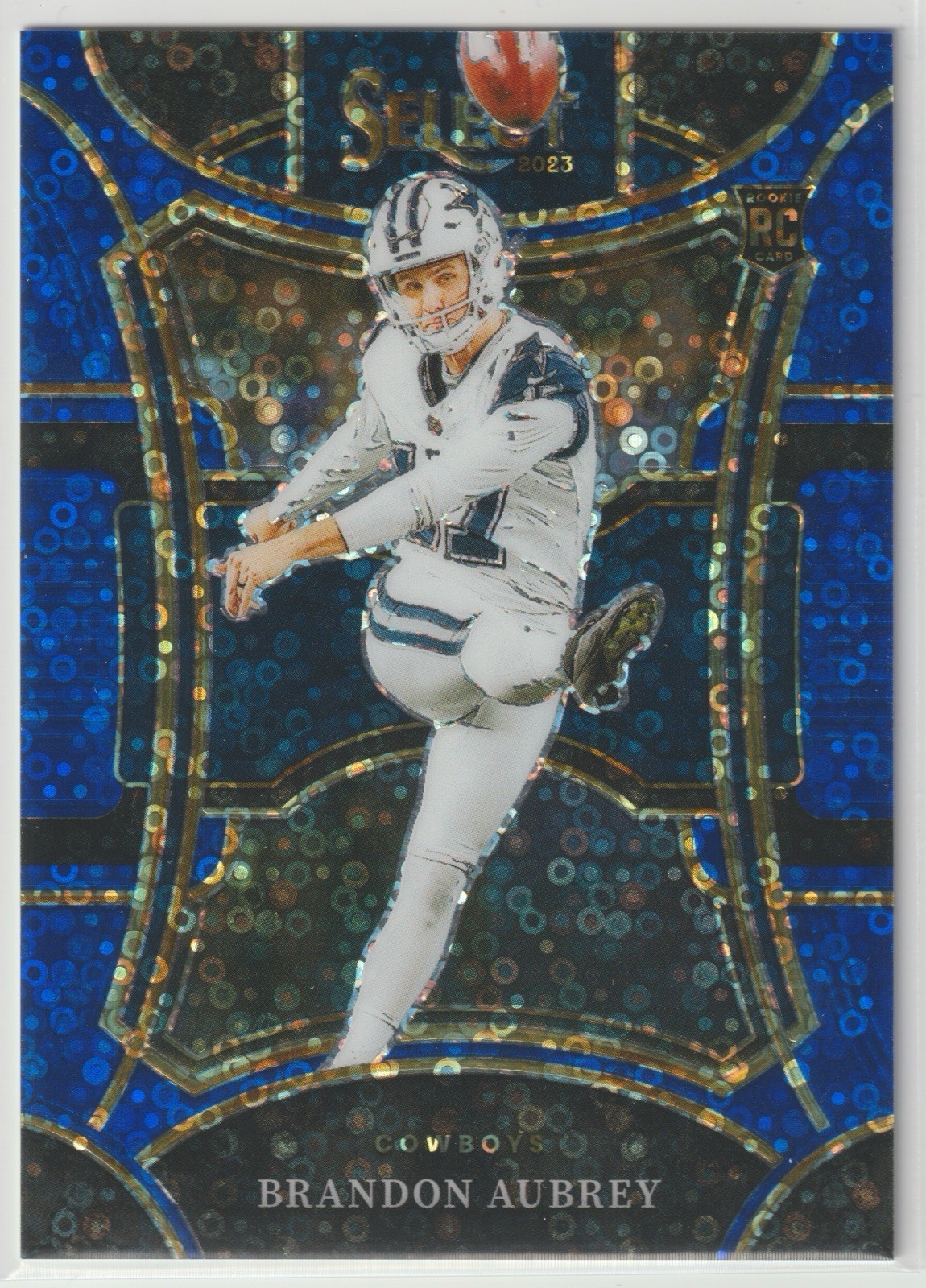 2023 Panini Select - Brandon Aubrey #426 Blue Disco Prizm 12/25 (RC) COWBOYS