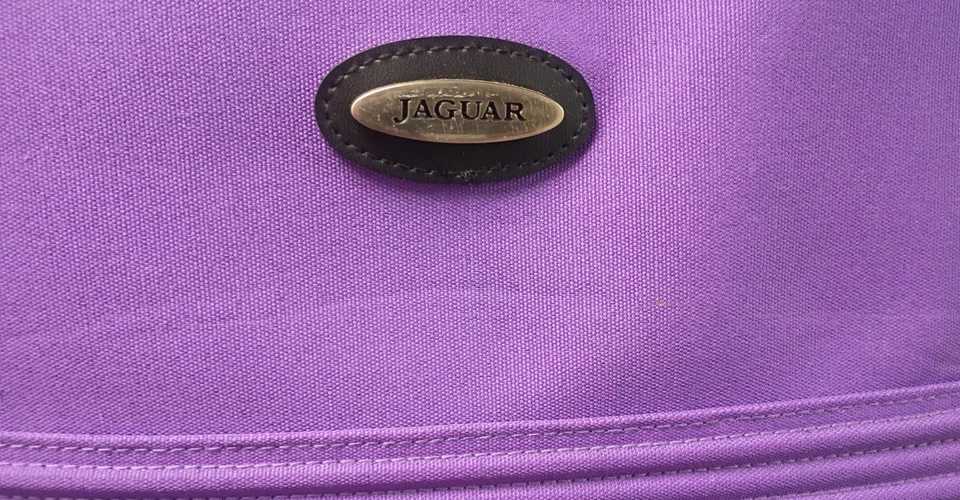 Maleta de mano de colección JcPenney Jaguar púrpura rueda de empuje  Foto 4 de 4