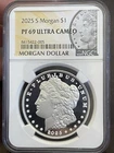 🌟 2025 S Morgan Silver Dollar ~ PROOF ULTRA CAMEO ~ RARE PF 69 by NGC