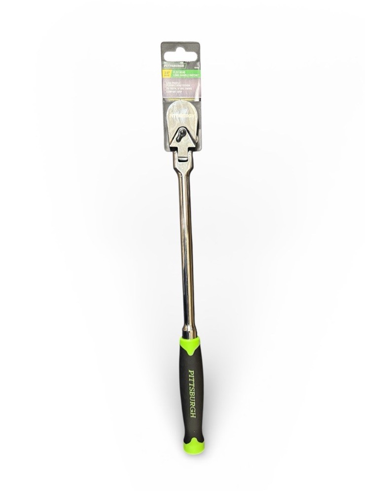 PITTSBURGH 3/8 in. Drive Flex-Head Long-Handle Ratchet 70156 NEW