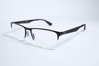 Ray Ban RB 6335 Herren Schwarz 2503 Halbrand Metall Brille Brillengestell