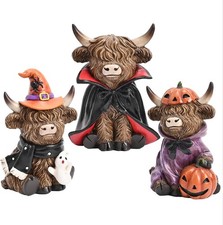 Halloween Decor Indoor, 3 Pcs Resin Highland