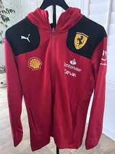PUMA Scuderia Ferrari F1 Full Zip Zip-Up Hooded Jacket Red Black