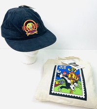 Vtg 90s Looney Tunes Warner Bros Stamp Characters Graphic TShirt L/XL  Hat USA