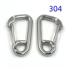 304 Stainless Steel Carabiner Clips Snap Spring Hook Karabiner Carabina Keyring