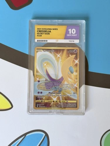 Cresselia 228/203 Secret Rare 2021 Evolving Skies Secret Rare ACE 10 Gem Mint