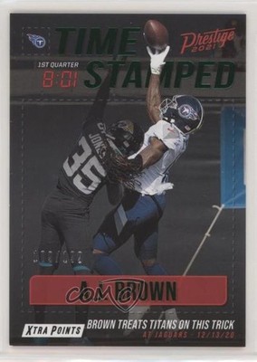 2021 Panini Prestige Time Stamped Xtra Points Green 109/199 AJ Brown #TS-AB 9o3