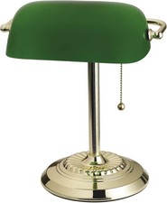 Catalina Lighting Traditional Desk Lamp, Green, Smart Home 13.5", Green
