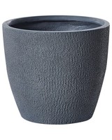 Outdoor Blumentopf Beton-Optik Grau Rund 46 X 46 X 46 Cm Modern Kannia