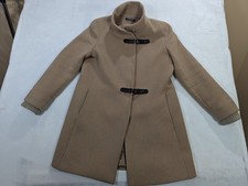 Lauren Ralph Lauren Buckle Walker Front Wool Blend Coat Camel Sz 10