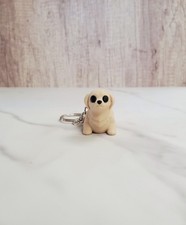 Golden Retriever Puppy Flexible 3D Printed Keychain Includes Metal Keyring