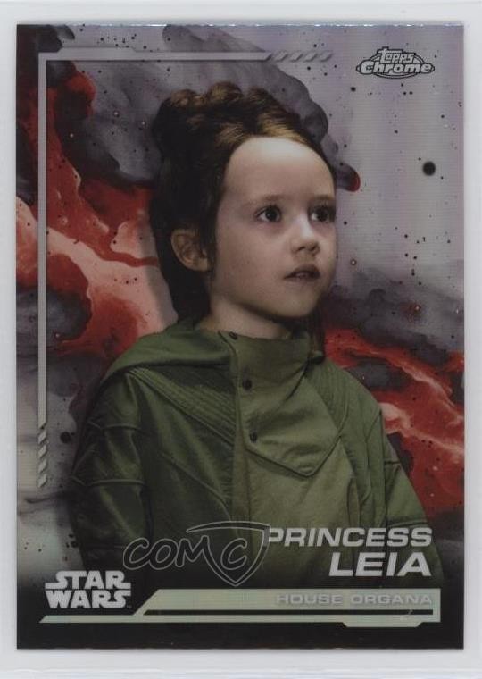 2024 Topps Chrome Star Wars Rainbow Refractor Princess Leia Organa #69 2k3