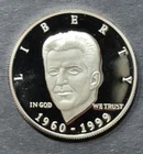 1999 John F Kennedy JFK Salutes You Rare USA Vtg Bullion-0.999 Silver 1 Oz Coin