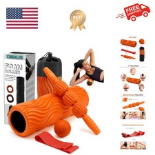 5 in 1 Foam Roller Set - Trigger Point Foam Back Roller, Muscle Roller Stick,...