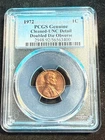 1972 LINCOLN WHEAT CENT PCGS CLEANED UNC DETAIL DOUBLE DIE OBVERSE 400