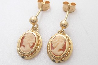 Ohrringe 750 GOLD 18 Karat Gelbgold Ohrstecker earrings Gemme oro G0235/26
