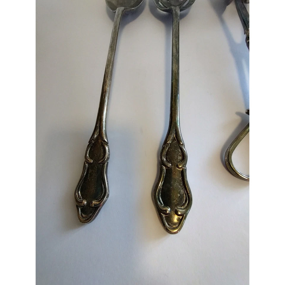 Винтажный сервировочный набор из пяти предметов из цинкового сплава серебра других производителей EP - Изображение 4 из 4