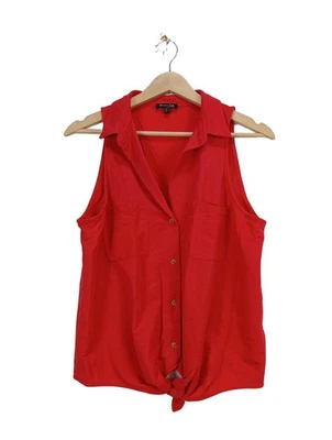 MASSIMO DUTTI Chemisier Dames Top T EU 38 rouge élégant - Photo 1/4