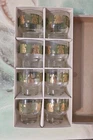 VTG MCM Federal Glass Andes Cocktail Set of 8 Stockholm Tumblers Footed NOS