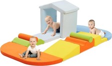 10-Piece Foam Climbing Blocks with Ramp  Stairs for Toddlers,Soft Dynamic