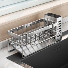 Kitchen Sink Caddy Organzier Rustproof Multifunctional Durability Drain Rack