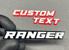 Custom Lazer-Cut Acrylic Car Emblem Badge MULTI COLOR Customized Text Names 