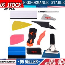 29x Car Wrap Tools Kit Vinyl Felt Squeegee Knifeless Tape 2 Magnets Window Tint