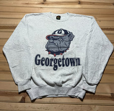 Vintage 80s 90s Georgetown Hoyas NCAA Basketball Athletic Sweatshirt Size Medium