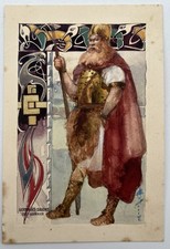 Gouache Originale Maquette pour Chromo Chocolat Guérin Boutron - Germains Saxons