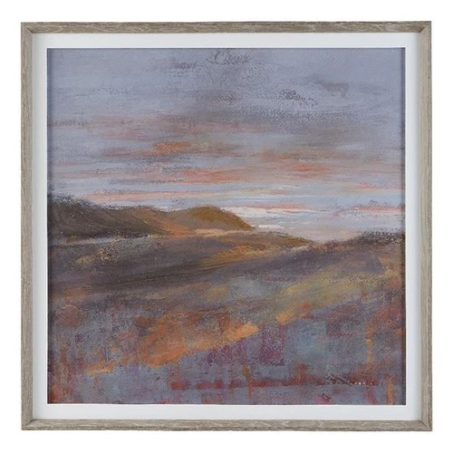 Uttermost Dawn On The Hills Linen and Wood Framed Print in Multi-Color - Picture 4 of 9